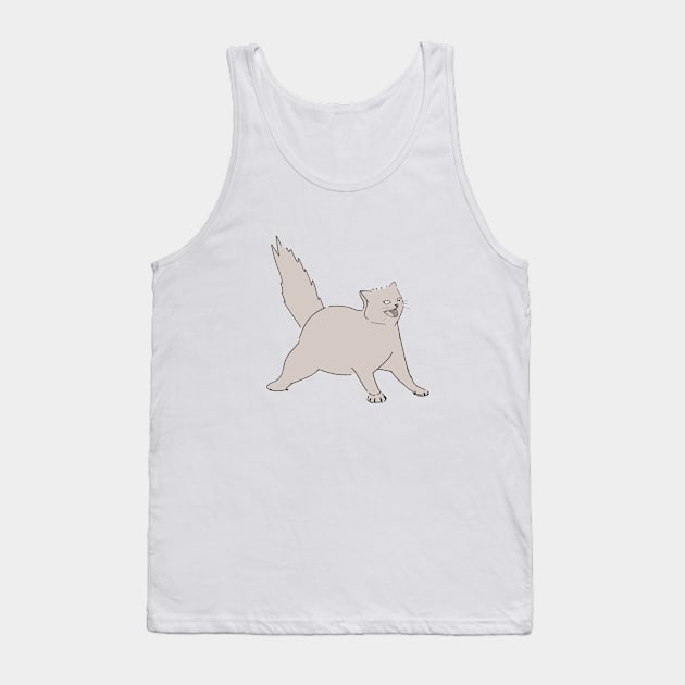 Silly Looking Cat Tank Top by swizrol